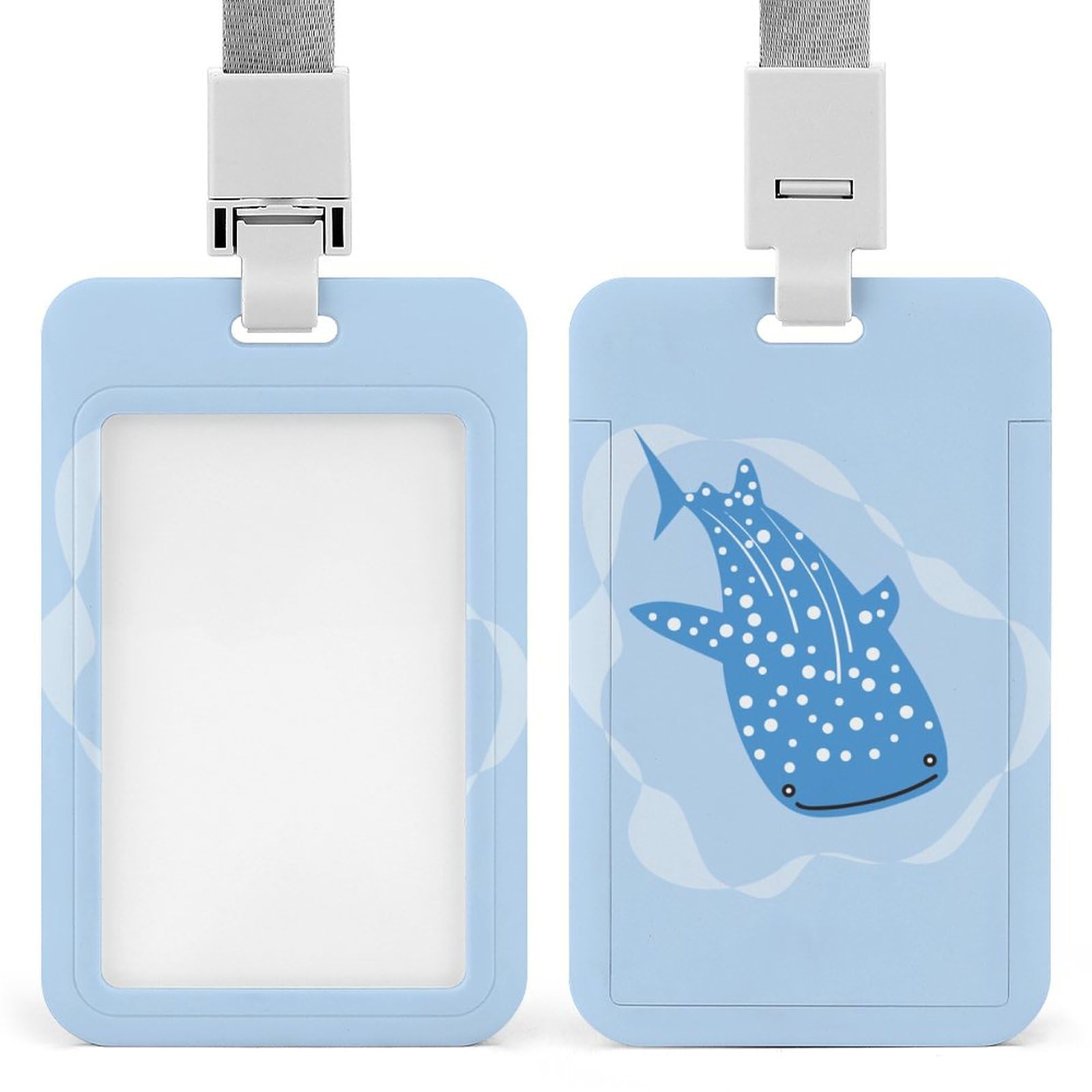 Amazon.co.jp: IDカードホルダー 泳ぐジンベイザメ サメ 魚 縦型 社員